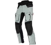 Rebelhorn Range Pantaloni tessili impermeabili per motociclette, grigio/nero/rosso, Taglia XS