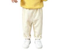 Pantaloni in velluto a coste per bambini Pantaloni da jogging foderati in pile per bambine Pantaloni della tuta larghi a gamba larga pantaloni della tuta elasticizzati in vita caldi pantaloni sportivi