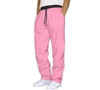 Pantaloni invernali da ciclismo da uomo, in tessuto, da uomo, eleganti, di colore nero, traspiranti, in cotone, con coulisse, ad asciugatura rapida, da allenamento, da palestra, per attività all'aria