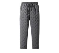 Pantaloni invernali in Lana di agnello Pantaloni Sportivi Casual Uomo Pantaloni Grandi e Dritti in Cotone Cento Yards, Grigio A., XL