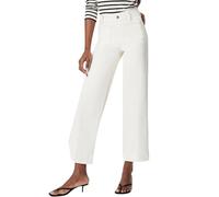 Pantaloni jeans donna elastici pantaloni in denim da donna jeans elastici hip hop leggings bottoni taglie forti cotone sciolti casual jeans, bianco, M