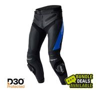 RST Tractech Evo D3O Pantaloni di pelle da motocicletta, nero-blu, taglia 48 per maschi