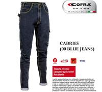 Pantaloni Jeans stretch da lavoro COFRA mod CABRIES 330 g/m² edilizia logistica+