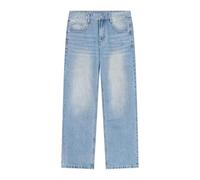 Pantaloni Jeans Uomo Regular Pantaloni Jeans Uomo Casual a Vita Media con Design Moderno e Tessuto Lucido per Un alla Moda (Light Blue, S)