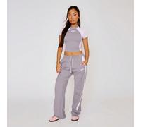 Pantaloni jogger a vita media con gamba dritta, solo parte inferiore del coordinato, adatti per sport attivi, allenamento, padel, tennis, pickleball, palestra L,M,S,XL,XSColore unicoTessuto in maglia