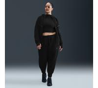 Pantaloni jogger a vita media Nike Tech Fleece - Donna - Nero 3X