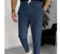 Pantaloni jogger da uomo alla moda in maglia a nido d'ape - tessuto elastico, vita con cordoncino, pantaloni della tuta casual, eleganti e confortevoli, essenziali per l'autunno L,M,S,XL,XS,XXL,XXSCol