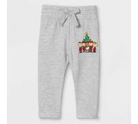 Pantaloni Jogger Grafici Per Bambini A Tema Arachidi - Grigio Chiaro