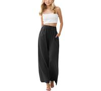 Pantaloni Jogging per Bambina Larghi in Cotone Lunghi Leggeri Sportivi Comfort Morbido Casual, Tinta Unita Fashion da Indossare Tutti i Giorni