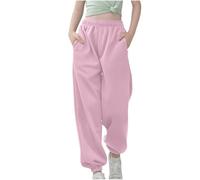 Pantaloni Jogging per Bambina Larghi Ragazza Abbigliamento Ragazze Casual Morbido Elastico Vita Baggy Cargo da Indossare Tutti i Giorni