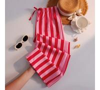 Pantaloni larghi casual e comodi da vacanza per ragazze con tessuto a righe, nuovi arrivi primavera/estate, abbinabili con sorelle e madri, adatti per vacanze, estate e occasioni di viaggio 8Y,9Y,10Y,