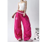 Pantaloni Larghi Estivi Vita Alta Con Coulisse Trendy Rosa CF50336