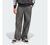 PANTALONI LARGHI IN DENIM CON MONOGRAMMA Black 34"