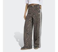 Womens adidas Pantaloni Larghi Snake Print Denim - Marrone, marrone 32-32