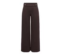 Pantaloni larghi, vita alta Marrone S / L32 Tinta unita