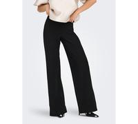 Pantaloni larghi vita alta Nero XS / L32 Tinta unita