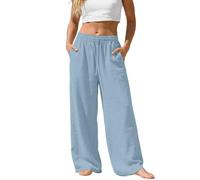 Pantaloni Leggings Eleganti Larghi Elastico Arrampicata Parachute Aderenti Flare Similpelle sul Safari Classico Modello Zip Lati Chi Vintage Americano Acetato Strappato Pirata