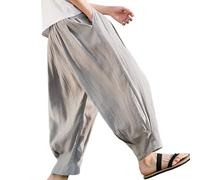 Pantaloni Lino Uomo Gamba Larga Elastico Classici Estivo Tech Misto Wide Denim Galles Jersey Orientali Ghette Uomini Alto Ginocchia Negozio Femmina Borchie Kimono Triacetato