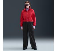 Pantaloni loose fit a vita alta con bordo aperto Nike Sportswear Chill Poplin - Donna - Nero L (IT 48-50)
