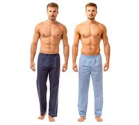 Pantaloni Lounge Leggeri In Poliestere E Cotone Pyjama 2 Pack 7090 M-2XL