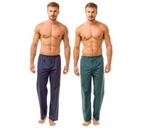 Pantaloni Lounge Leggeri In Poliestere E Cotone Pyjama 2 Pack 7090 M-2XL