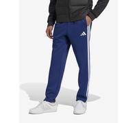 adidas Uomo Essentials Three Stripes Fleece Pant Open Hem, Dark Blue/White, S