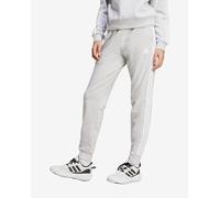 adidas Donna Essentials 3-Stripes Jogger Pants, Light Grey Heather/White, L