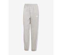 Pantaloni lunghi adidas Train Essentials Woven 3 strisce beige bianco donna - S