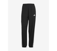 Pantaloni lunghi adidas Train Essentials Woven 3 strisce nero bianco donna - XS