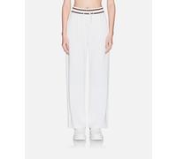 Pantaloni lunghi Armani Exchange Contrast Draw bianchi donna - XS