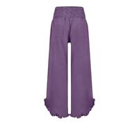 Pantaloni lunghi casual alla moda da donna in primavera e con profumo autunnale bikini pantaloni neri da donna, Lilla, XXL