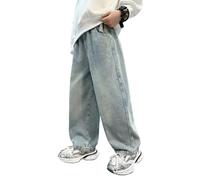 Pantaloni Lunghi Casual per Ragazzi,Pantaloni Hip Hop Adolescenti Morbidi Danza Sports Elastic Children's Pants Pantalone Tuta A Gamba Dritta Bambino con Tasche 3-15 Anni