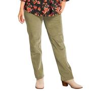 Pantaloni lunghi da donna, a gamba larga, a vita alta, per il tempo libero, da donna, con tasche, in tessuto, a gamba dritta, per la corsa, per l'inverno, cachi, L