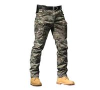 Pantaloni lunghi da uomo, mimetici, con tasche multiple, per lo sport, il tempo libero, elasticizzati, per le escursioni, per il tempo libero, grandi dimensioni, pantaloni militari, mimetico, L