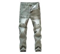 Pantaloni Lunghi Jeans a Vita Alta da Ragazzo Leggeri con vestibilità Larga Fondo Zampa Elasticizzati Comodi Leggings in Lino 2025 di Base per la Spiaggia Viaggi Vacanze Abiti