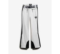 Pantaloni lunghi Superdry Luxe Ski bianco nero donna - M