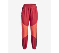 Pantaloni lunghi Under Armour Rush Woven rosso nero donna - XS