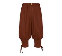 Pantaloni Medievali da Uomo Pantaloni in Cotone e Lino Medioevo Pantaloni retrò con Cinturino alla Caviglia Pantaloni Sportivi Casual Leggeri e Traspiranti Pantaloni da Uomo con Coulisse