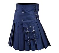 Pantaloni medievali Kilt Tradizionale Scozzese Scozzese da Uomo gonne a Pieghe Vintage Gotico Cargo Gonna a Pieghe Utility Kilt Punk a Quadri gonne Costume