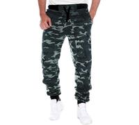 Pantaloni Mimetici da Uomo Pantaloni da Jogging con Motivo Mimetico Pantaloni da Allenamento Pantaloni Sportivi in Cotone Pantaloni da Lavoro con Stampa Mimetica con Tasche La, S01 Grey, 3XL