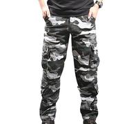Pantaloni Mimetici Uomo Tactical Cargo Pants Uomo Pantaloni da Lavoro Militari Multitasche Tattici Lunghi Taglie Forti Uomo Cargo Jogging Camo Work Pants Pantaloni Tasche Laterali Camouflage Uomo Blu