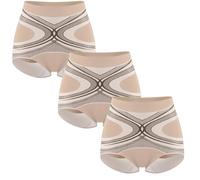 Pantaloni Modellanti a Vita Alta Senza Cuciture in Seta liquida Modellante, Slip da Donna in Seta liquida Modellante per Glutei (3 Pezzi) (3pc-D,2X_l)