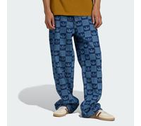 Pantaloni Monogram All Over Print Regular Denim Indigo Denim 32"