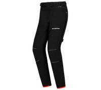 Ixon M-Skd Pantaloni tessili da moto impermeabili da donna, nero/rosso, Taglia XL