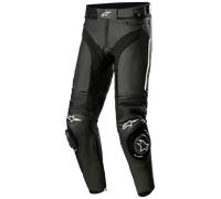 Alpinestars Missile V3 Pantaloni Moto in Pelle, Bianco/nero, Taglia 54