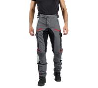 Ixon Midgard Pantaloni tessili da moto impermeabili, nero-grigio-rosso, taglia 2XL per maschi