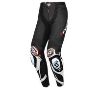Ixon Vortex 3 Pantaloni in pelle da moto, nero-bianco, taglia L per maschi