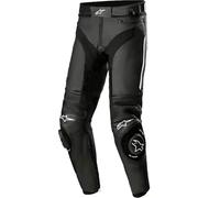 Pantaloni moto MISSILE V3 LEATHER - GAMBA REGOLARE - NERO