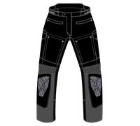 Richa Infinity 3 Adventure Pantaloni tessili impermeabili per motociclette, nero, taglia L per maschi