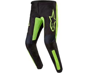 Pantaloni motocross Alpinestars Fluid Lurv nero-giallo fluo 36